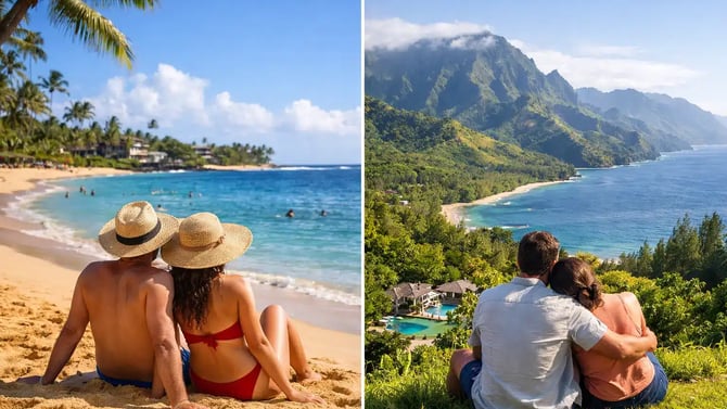 Poipu Beach vs Princeville Stay for Couples